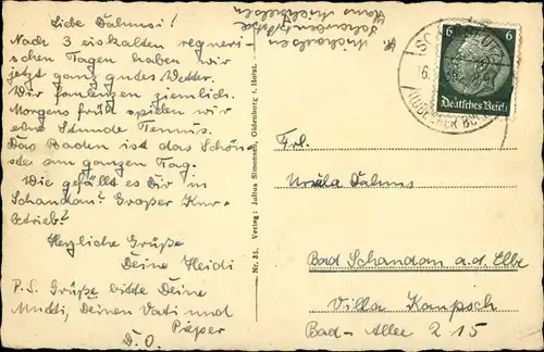 Ak Scharbeutz in Ostholstein, Strand