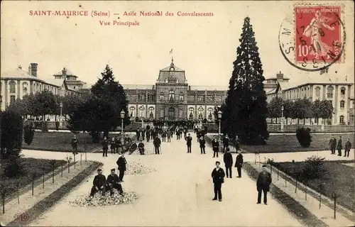 Ak Saint Maurice Val-de-Marne, Asile National des Convalescents, Vue Principale