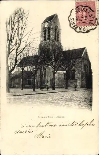 Ak Sucy en Brie Val de Marne, L'Eglise