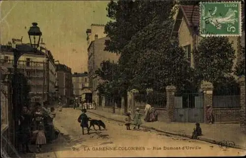 Ak La Garenne Colombes Hauts de Seine, Rue Dumont d'Urville