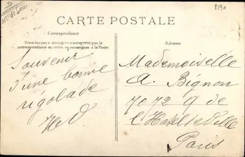 Ak Garches Hauts de Seine, Parc Cracon, Rue conduisant a la Ferme