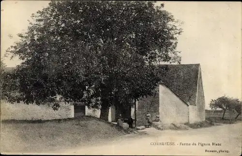 Ak Corbreuse Essonne, Ferme du Pignon Blanc, vue extérieure, arbre