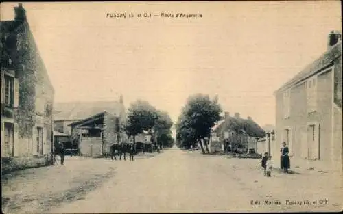 Ak Pussay Essonne, Route d'Angerville
