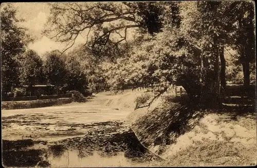 Ak Hamburg Wandsbek Poppenbüttel, Partie bei der Schleuse