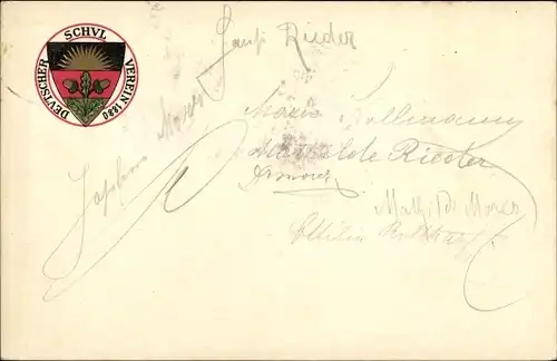 Ak Deutscher Schulverein 1880, Unterschriften, Sondermarke