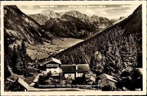 Ak Bad Hindelang im Oberallgäu, Berggasthaus Horn, Rettenschwangertal