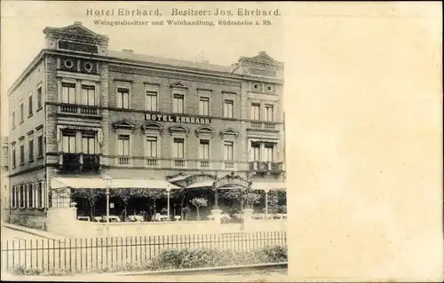 Ak Rüdesheim am Rhein, Hotel Jos. Ehrhardt