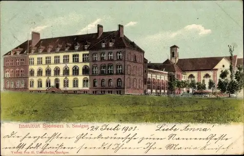 Ak Sießen Bad Saulgau in Oberschwaben Baden Württemberg, Institut Siessen