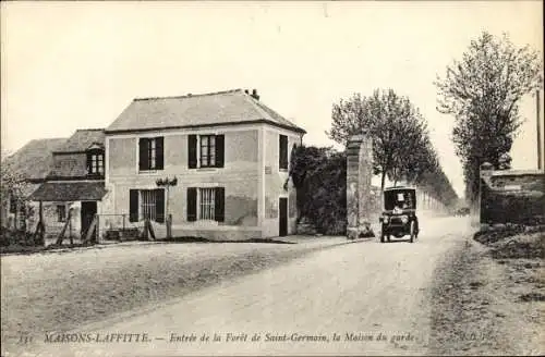 Ak Maisons Laffitte Yvelines, Entree de la Foret de Saint Germain, la Maison du garde