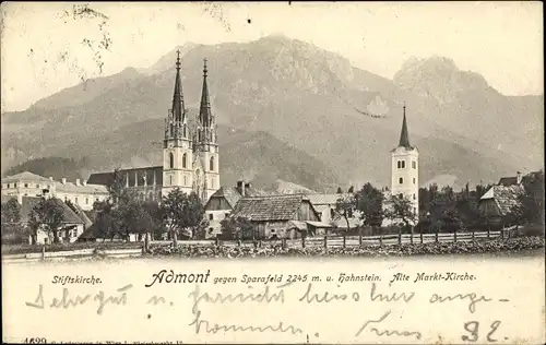 Ak Admont Steiermark, Stiftskirche