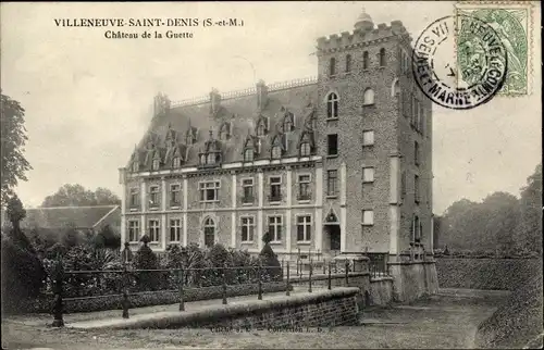 Ak Villeneuve Saint Denis Seine et Marne, Château de la Guette