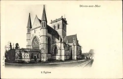 Ak Dives sur Mer Calvados, L'Eglise