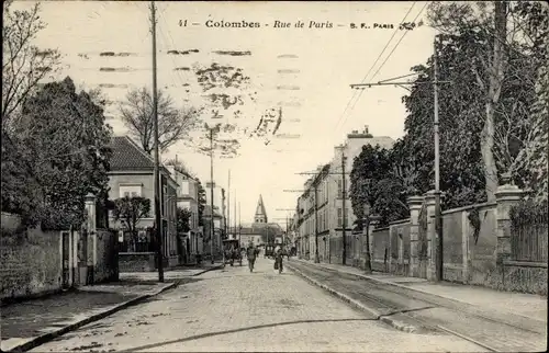 Ak Colombes Hauts de Seine, Rue de Paris
