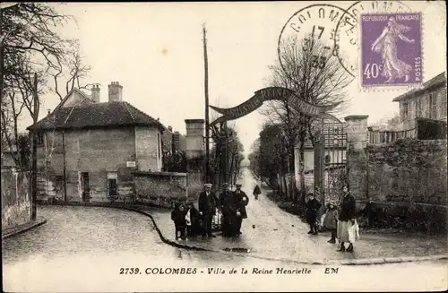 Ak Colombes Hauts de Seine, Villa de la Reine Henriette