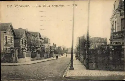 Ak Colombes Hauts de Seine, Rue de la Fraternite