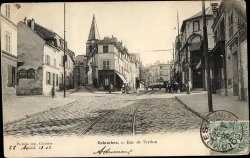 Ak Colombes Hauts de Seine, Rue de Verdun