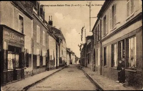 Ak Boissy sous Saint Yon Essonne, Rue de Châtres