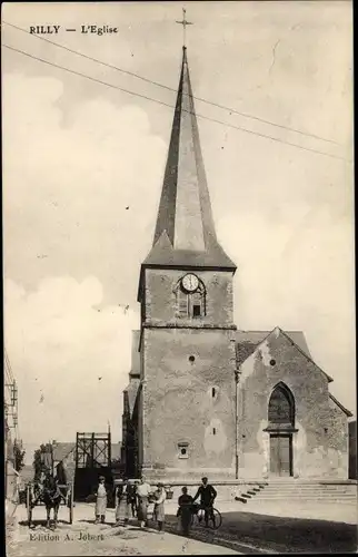 Ak Rilly Loir-et-Cher, L'Église, vue générale