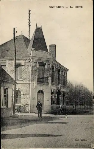 Ak Salbris Loir et Cher, La Poste, vue extérieure