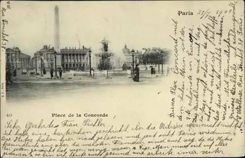 Ak Paris VIII., Place de la Concorde