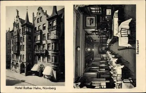 Ak Nürnberg in Mittelfranken, Hotel Roter Hahn