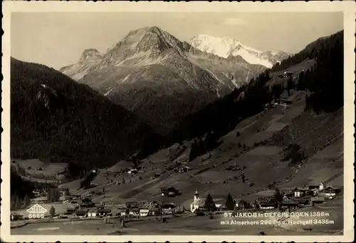 Ak St. Jakob in Defereggen Tirol, Panorama, Almerhorn, Hochgall