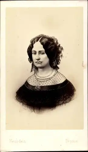 Carte de Visite Comtesse de Chambord, Marie-Thérèse de Modène