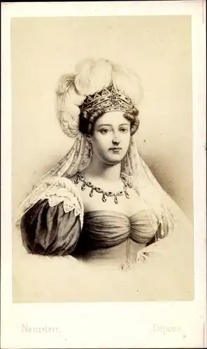 Carte de Visite Marie Thérèse Charlotte von Frankreich, Herzogin von Angoulême