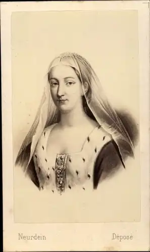 Carte de Visite Agnès Sorel,  Mätresse des französischen Königs Karls VII.