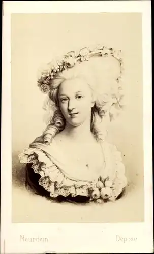 Carte de Visite Princesse Marie de Hohenzollern, Comtesse de Flandre