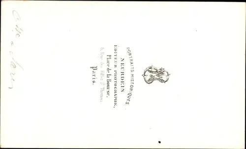 Carte de Visite Comtesse de Sares