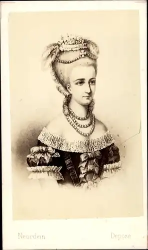 Carte de Visite Comtesse d'Artois, Marie Therese de Savoie, Maria Theresia von Savoyen