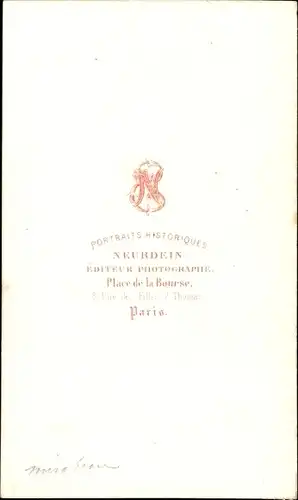 Carte de Visite Honoré Gabriel de Riqueti, comte de Mirabeau