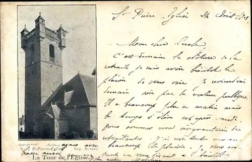 Ak Saint Pierre Manche, Kirche