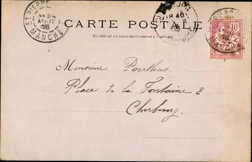 Ak Saint Pierre Manche, Kirche