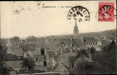 Ak Sourdeval Manche, Gesamtansicht