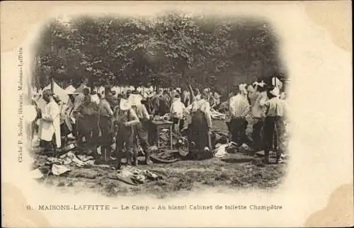 Ak Maisons Laffitte Yvelines, Le Camp, Au blanc, Cabinet de toilette Champetre