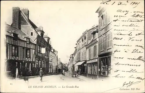 Ak Le Grand Andely Eure, La Grande Rue