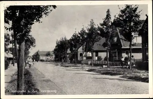 Ak Oostvoorne aan Zee Südholland, Stationsweg