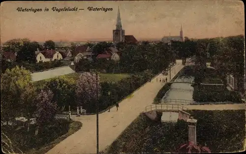 Ak Wateringen Südholland, vogelvlucht