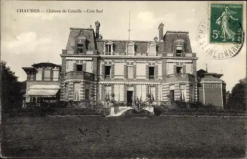 Ak Chaumes en Brie Seine et Marne, Château de Crénille