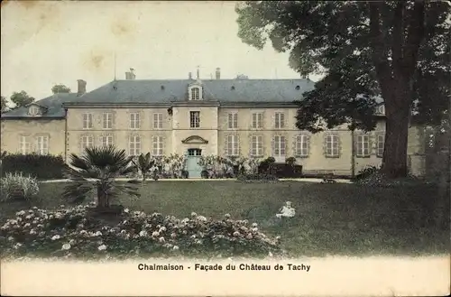 Ak Chalmaison Seine et Marne, Facade du Château de Tachy