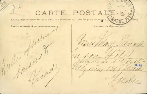 Ak Chaumes en Brie Seine et Marne, Château de Forest, Vu du Parc