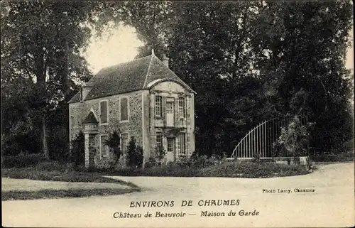 Ak Chaumes en Brie Seine et Marne, Château de Beauvoir, Maison du Garde