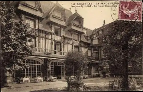 Ak Deauville Calvados, Plage Fleurie, Normandy Hotel