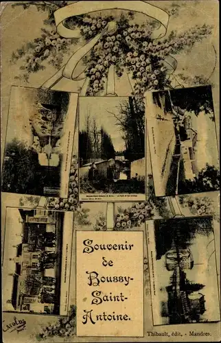 Ak Boussy Saint Antoine Essonne, Souvenir, Pont, la Mairie, Moulin