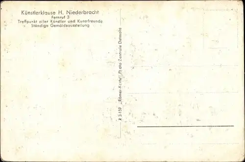 Künstler Ak Schwalenberg in Lippe, Künstlerklause H. Niederbracht