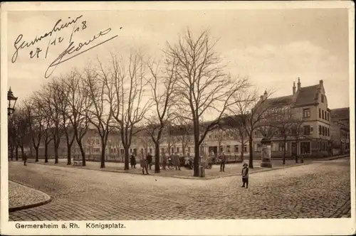 Ak Germersheim am Rhein, Königsplatz