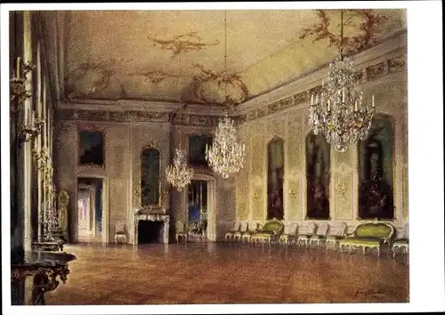 Künstler Ak Huth, F., Wrocław Breslau in Schlesien, Festsaal im Schloss