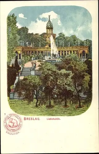 Litho Wrocław Breslau in Schlesien, Liebichshöhe